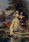 Cesare-auguste Detti Famous Paintings - Les Amiants